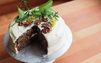 Teff based carrot cake