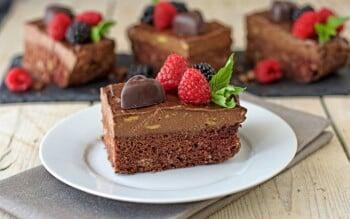 Chocolate avocado mousse cake